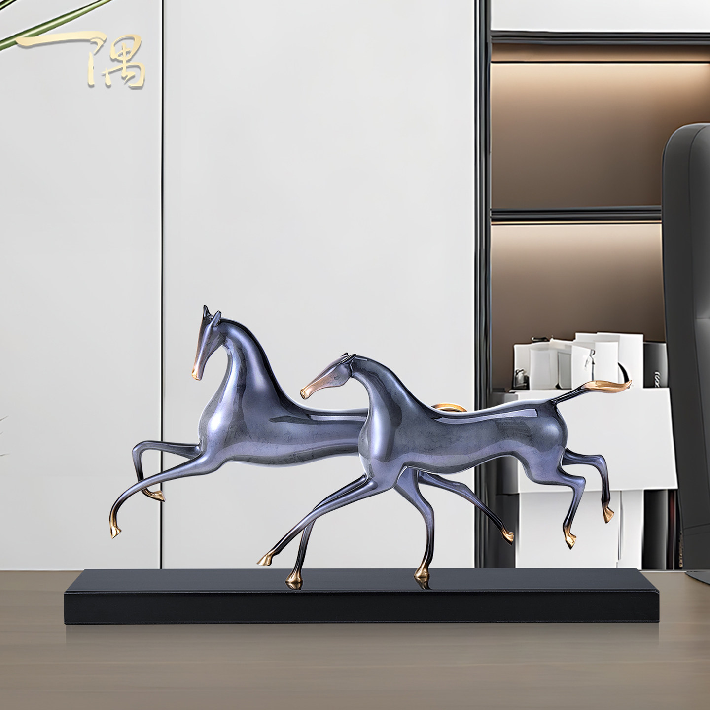 铜马摆件招财装饰高端大气