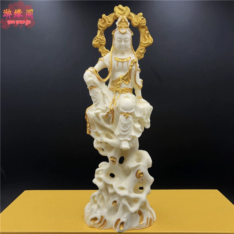象牙果火焰观自在佛像摆件家居