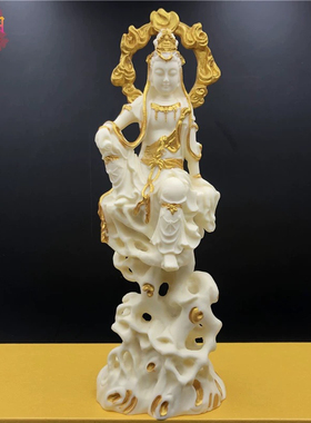 象牙果火焰观自在佛像摆件家居
