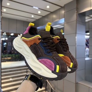 潮牌鞋 嘻哈撞色休闲运动鞋 潮流厚底外增高老爹鞋 帅气炸街网红男鞋