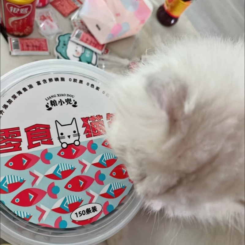 粮小兜猫条宠物零食猫咪粮成猫幼猫鱼油条盒装