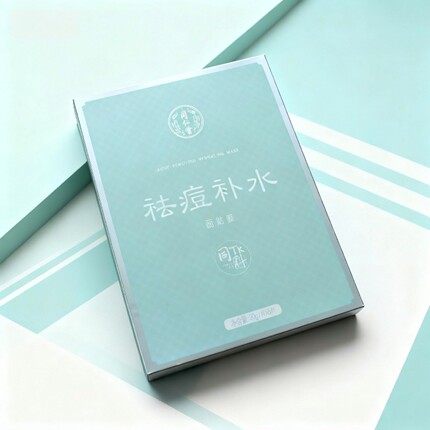 新款北京同仁堂祛痘补水面膜面贴膜控油淡化痘印痘坑修复保湿学生