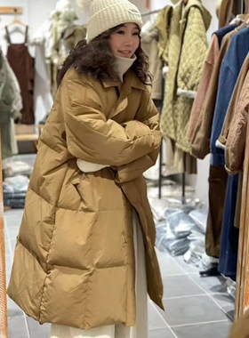 女装羽绒服33910女2025冬季新宽松休闲百搭加厚设计感中长款