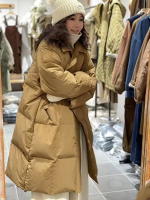 女装羽绒服33910女2025冬季新宽松休闲百搭加厚设计感中长款