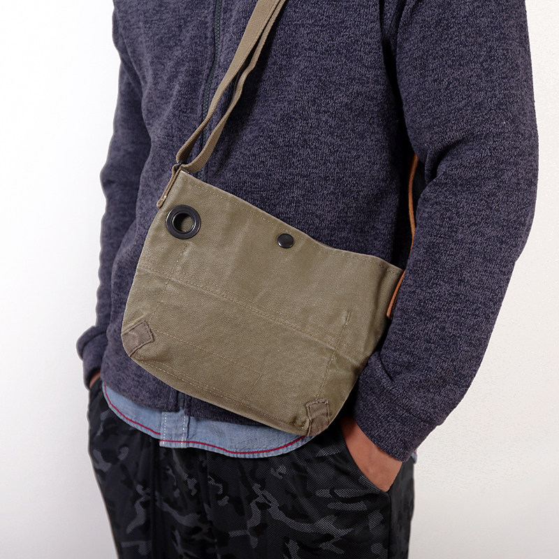 美式复古休闲简约风重磅帆布斜挎包男士军绿色单肩包轻量化机能包,箱包皮具/热销女包/男包,男士包袋,淘宝优惠券,粉丝福利购,淘宝优惠卷