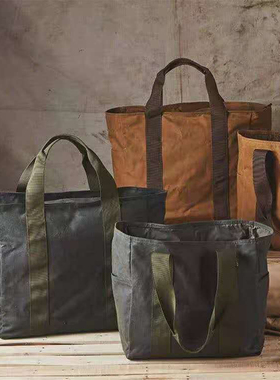 复刻经典70391复古油蜡包单肩托特帆布包大容量男女tote包 妈咪包