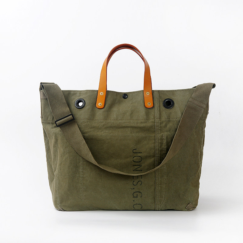 美式复古军事风格水洗帆布托特包大容量手提包单肩斜挎包男做旧,箱包皮具/热销女包/男包,托特包,淘宝优惠券,粉丝福利购,淘宝优惠卷