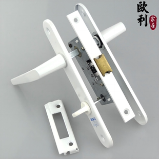 平开门执手锁 厕所反锁门锁老式 塑钢平开门把手锁 6325型室内门锁