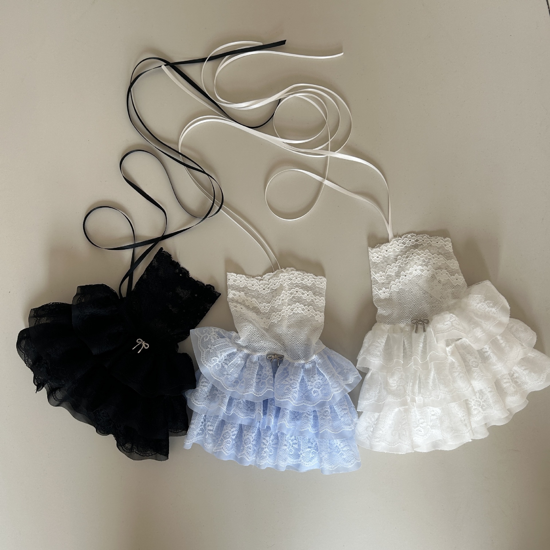 蕾丝花边袜套夏可爱仙女lolita公主袜蝴蝶结绑带腿套JK白色堆堆袜