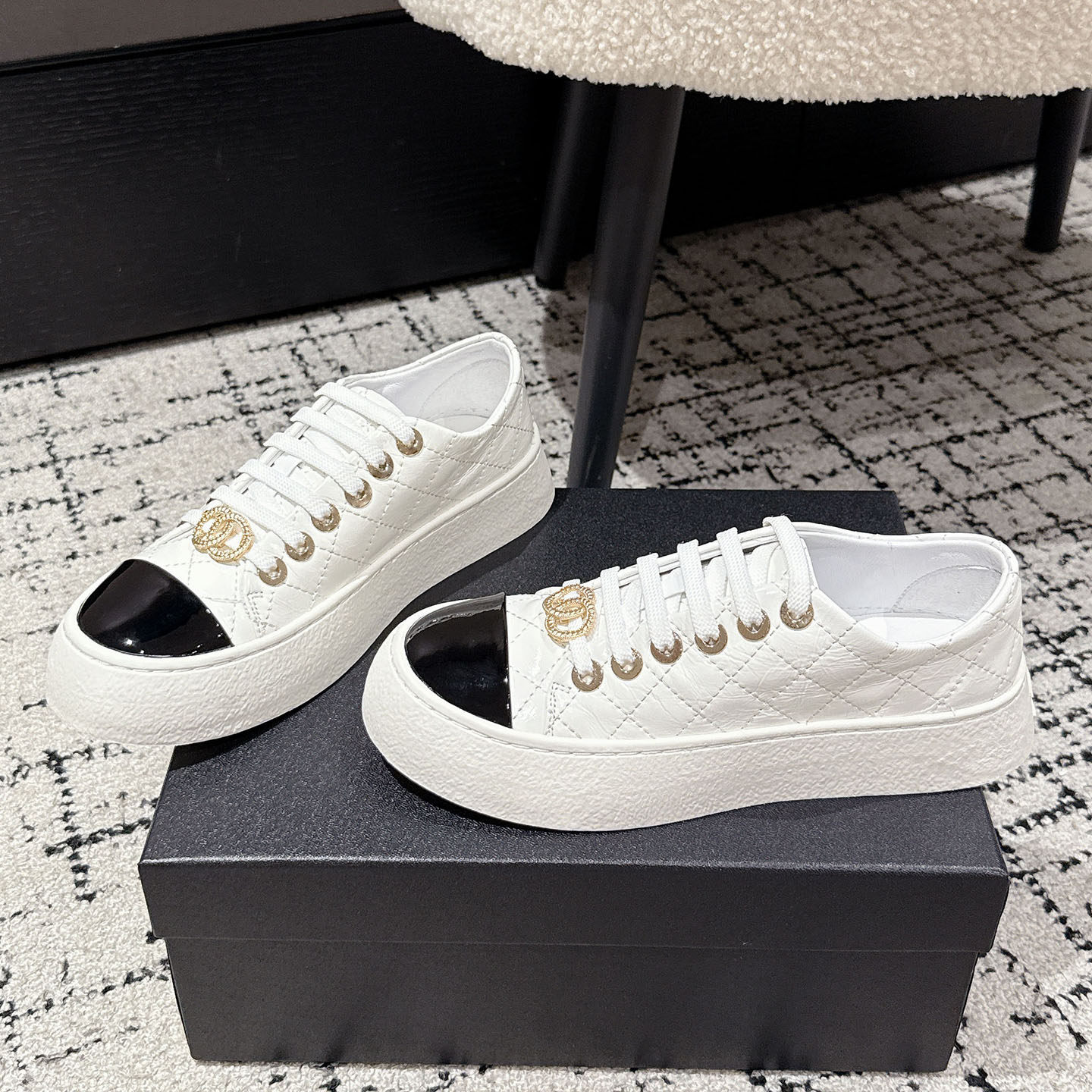 2025新款小香风时尚百搭真皮厚底休闲帆布鞋女拼色系带舒适小白鞋,女鞋,时尚休闲鞋,淘宝优惠券,粉丝福利购,淘宝优惠卷