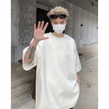 液太垫肩短袖金属纽扣设计感T恤立体纯色半袖上衣-H86031-P58，男装T恤，电商B289