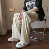 棋盘格垂感冰丝裤男夏季薄款直筒阔腿拖地休闲长裤B289-K326-P45，男装休闲裤，电商B289