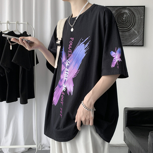 涂鸦印花短袖T恤男潮牌潮牌ins夏季新款情侣上衣T2299-P28图片