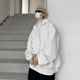 美式双拉链设计重磅百搭宽松落肩连帽开衫卫衣B289-WY3016-P98，男装卫衣，电商B289