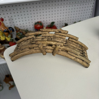 陶瓷鱼缸造景装饰20厘米长桥复古桥吸水石假山园林景观摆件布景