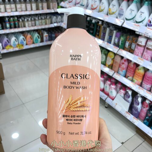香港购韩国Happy bath爱茉莉谷物精华沐浴露900g温和舒缓滋润保湿