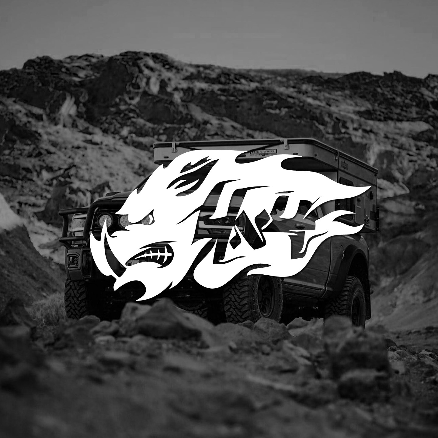 野猪4X4猛兽越野四驱车贴纸