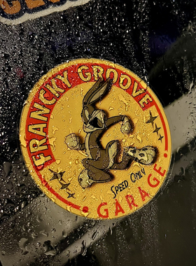 极速奔跑兔八哥静电车标贴纸SU7三角车窗玻璃影豹GTI毛豆3贴纸