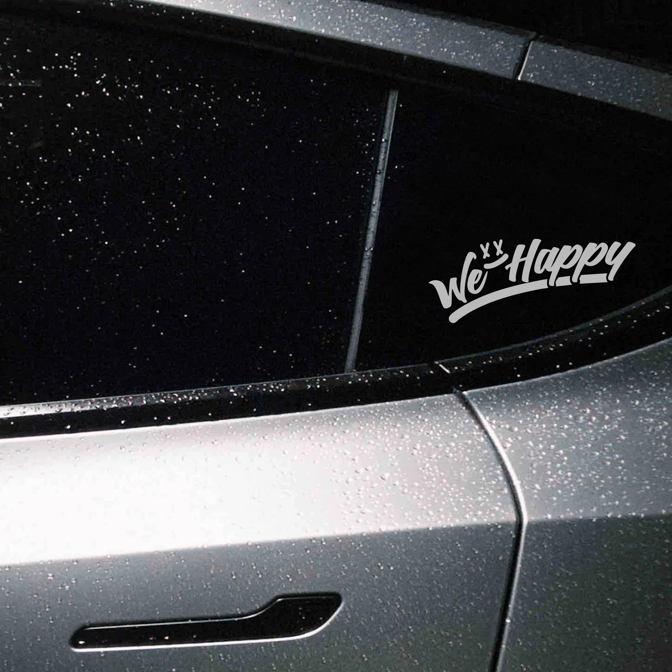 WEHAPPY涂鸦英文三角窗贴纸