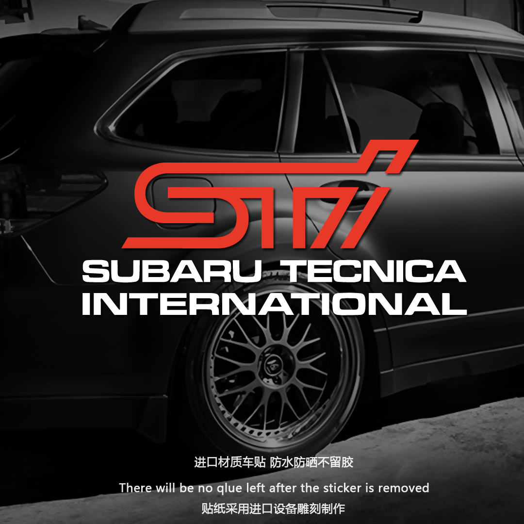 STI斯巴鲁JDM防水车贴纸