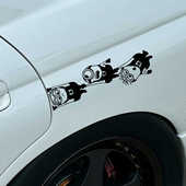 有趣 车门侧门油箱盖划痕遮挡贴 小黄人汽车贴纸卡通动漫可爱个性