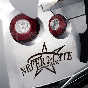 永不迟到JDM星标车身三角窗后档风玻璃电动车防水改装汽车贴纸