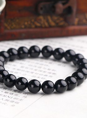 情侣黑碧玺原创设计美丽饰品水晶