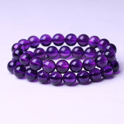 天然乌拉圭紫水晶手链父母真品