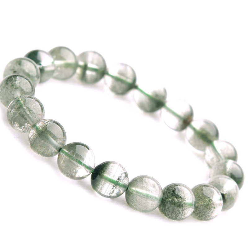 天然水晶千层绿幽灵聚宝盆手链手串手排石男女士本命年招财好运石