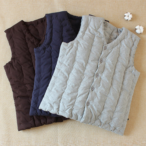 男士纯棉花手工秋冬季马甲坎肩