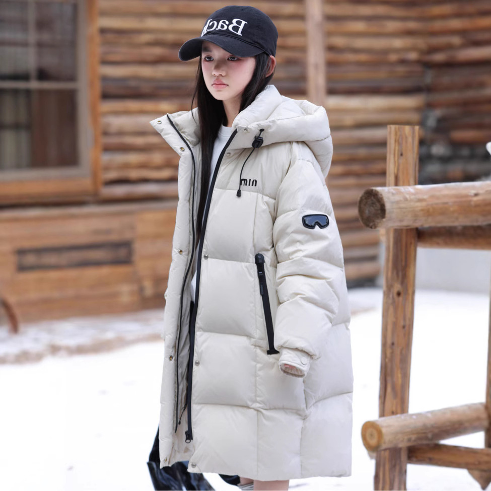 女童中长款羽绒服加厚保暖