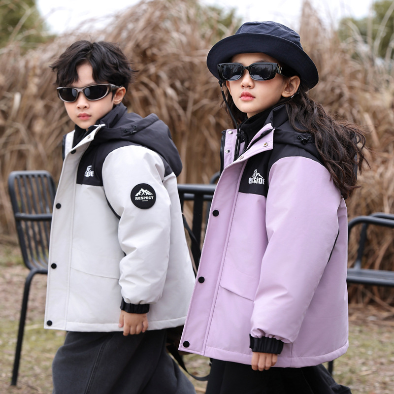 女童羽绒服2025新款三合一冲锋衣
