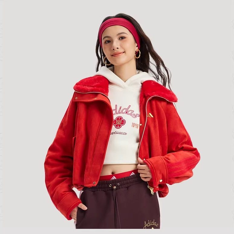 #阿迪达斯女子26年马年新年款运动毛绒高领夹克外套KH2661 KH2662,运动服/休闲服装,运动茄克/外套,淘宝优惠券,粉丝福利购,淘宝优惠卷