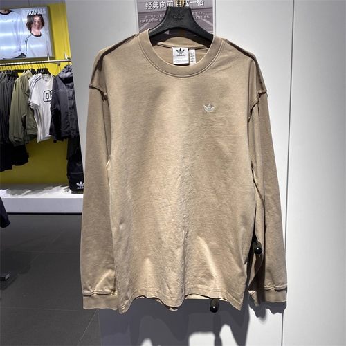 阿迪达斯三叶草男女运动休闲潮流彝族宽松长袖T恤 KC1431 KC1432
