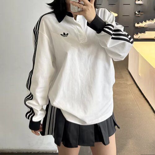 阿迪达斯三叶草男女长袖POLO衫春韩系休闲T恤上衣KE3575 KE3576