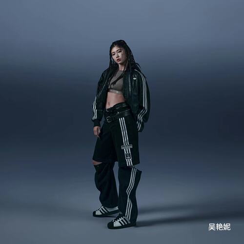 阿迪达斯三叶草吴艳妮同款女阔腿裤可拆卸宽松牛仔JD0082 JD5618