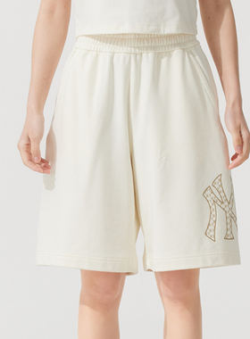 MLB男女户外五分复古老花时尚运动休闲裤25夏新款正品3ASPM0253