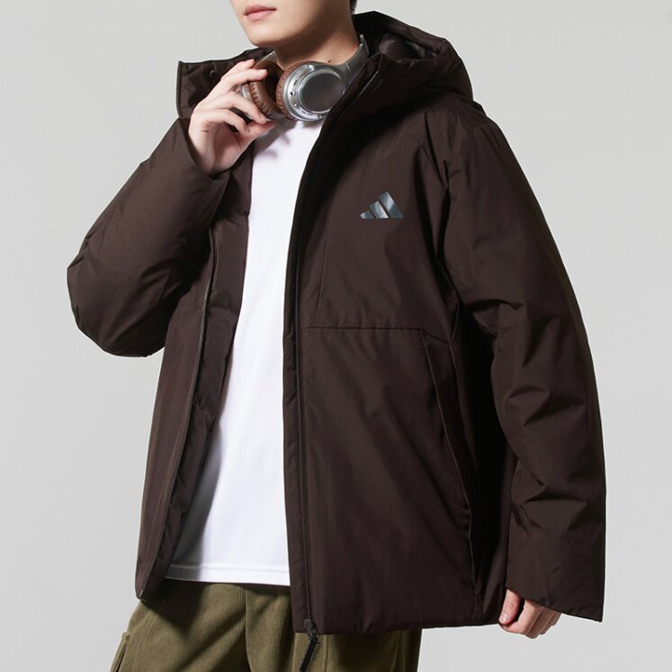 阿迪达斯羽绒服男装2025新冬季运动服保暖羽绒外套KQ5504 KQ5503