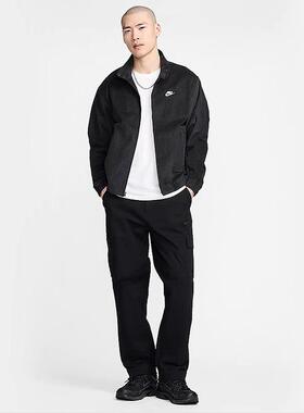 NIKE耐克外套男秋冬新款复古棕色灯芯绒上衣梭织立领夹克FZ0632