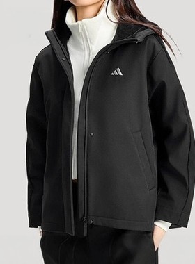 阿迪达斯加绒软壳连帽外套26款女子梭织夹克KS2782 2783 KS2761