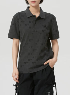 MLB情侣短袖26春夏款NY复古老花凉感男女POLO衫休闲T恤3APQM0263