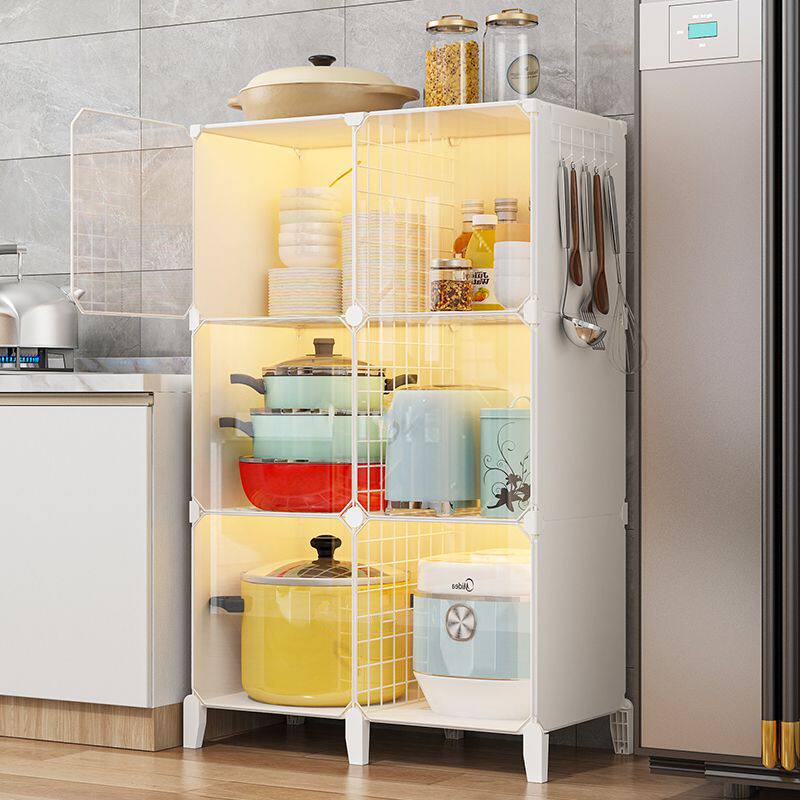 简易经济型组装厨房橱柜碗柜收纳柜家用柜子储物柜多功能餐边柜子