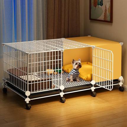 狗笼子小型犬带厕所分离家用室内一室一厅一卫宠物幼犬围栏狗窝
