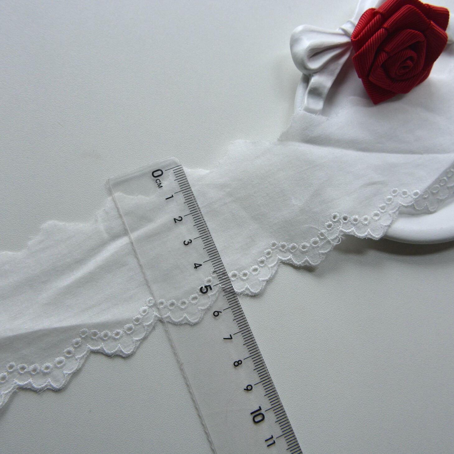 白色纯棉布线刺绣镂空蕾丝花边森系洛丽塔窗帘桌布手工diy材辅料