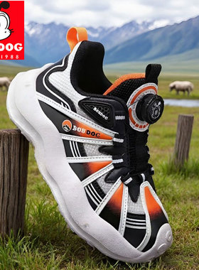 巴布豆儿童网面运动鞋2026春季新款网面男童旅游鞋女孩休闲鞋透气