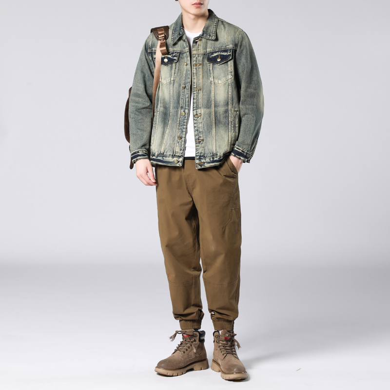 2025春季新款男士牛仔外套时尚复古款百搭夹克外套潮流