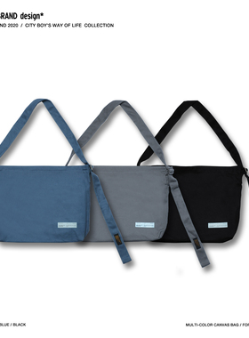 ATCH 邮差包日系cityboy风格挎包ins百搭学生单肩斜挎帆布包 男女