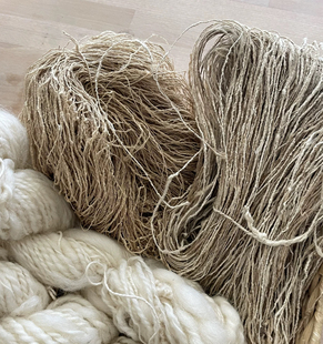 蚕丝手纺线手工纤维艺术材料纺纱织布线材编织手编服装设计辅料