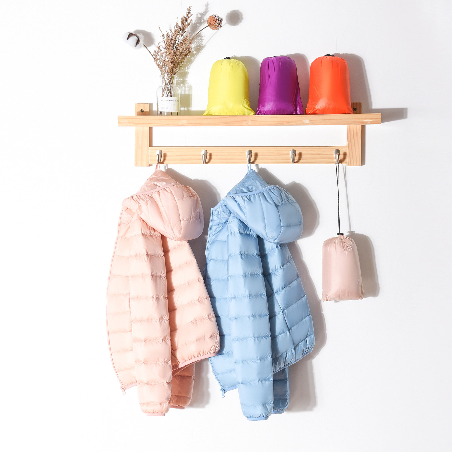 2024新款轻薄连帽立领羽绒服女士短款轻便加厚修身韩版白鸭绒外套