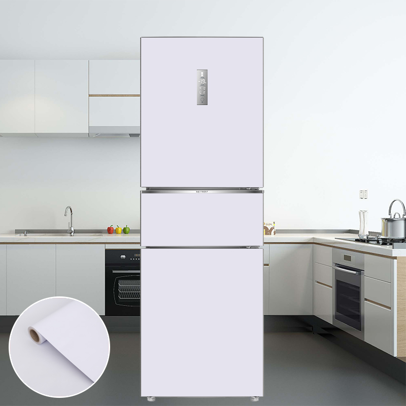 冰箱贴膜翻新贴纯色装饰双开门全贴自粘防水防油旧柜子改色贴纸